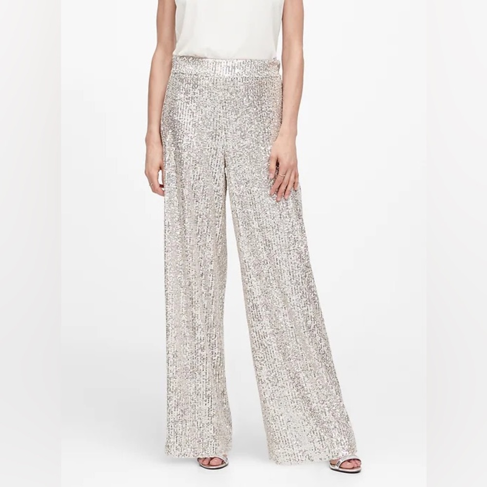 Wide leg sequin pants. Like new